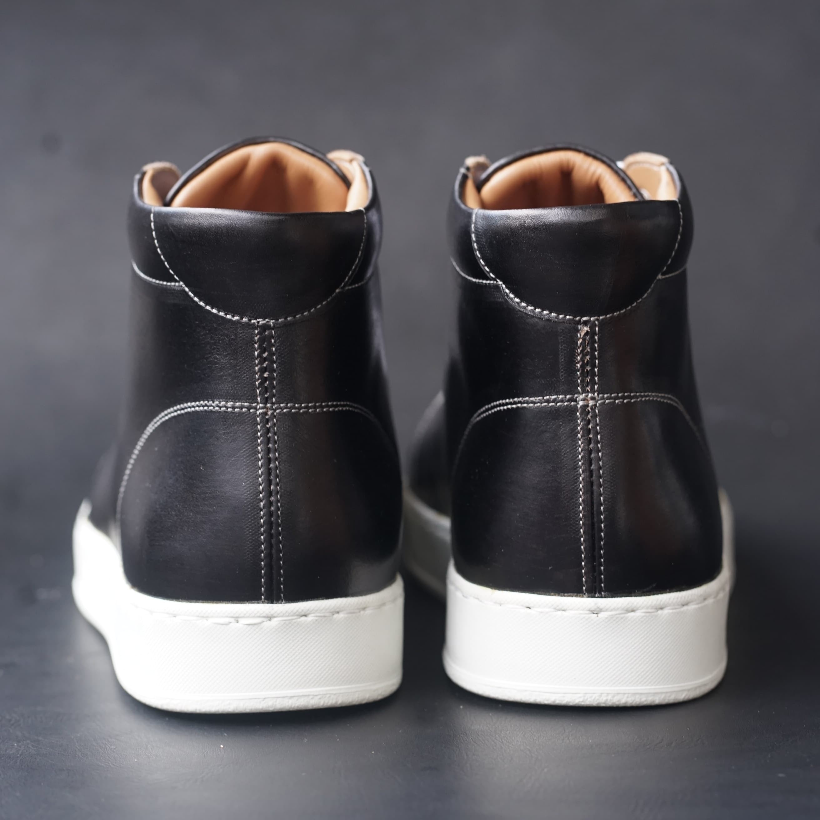 Songo High Top Rubber Sole Sneakers with Veg Tan Leather